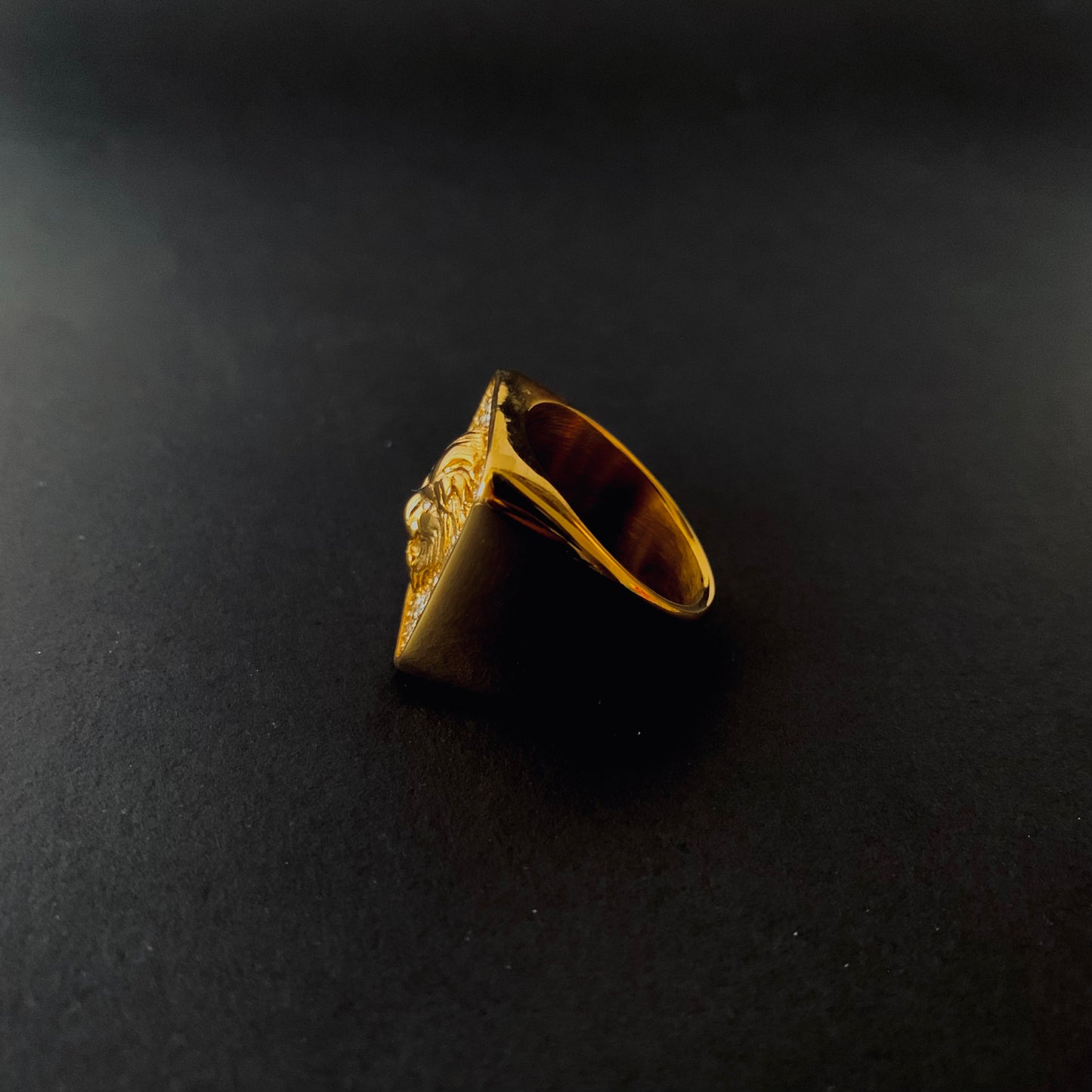 Lion Head Iced-out Ring