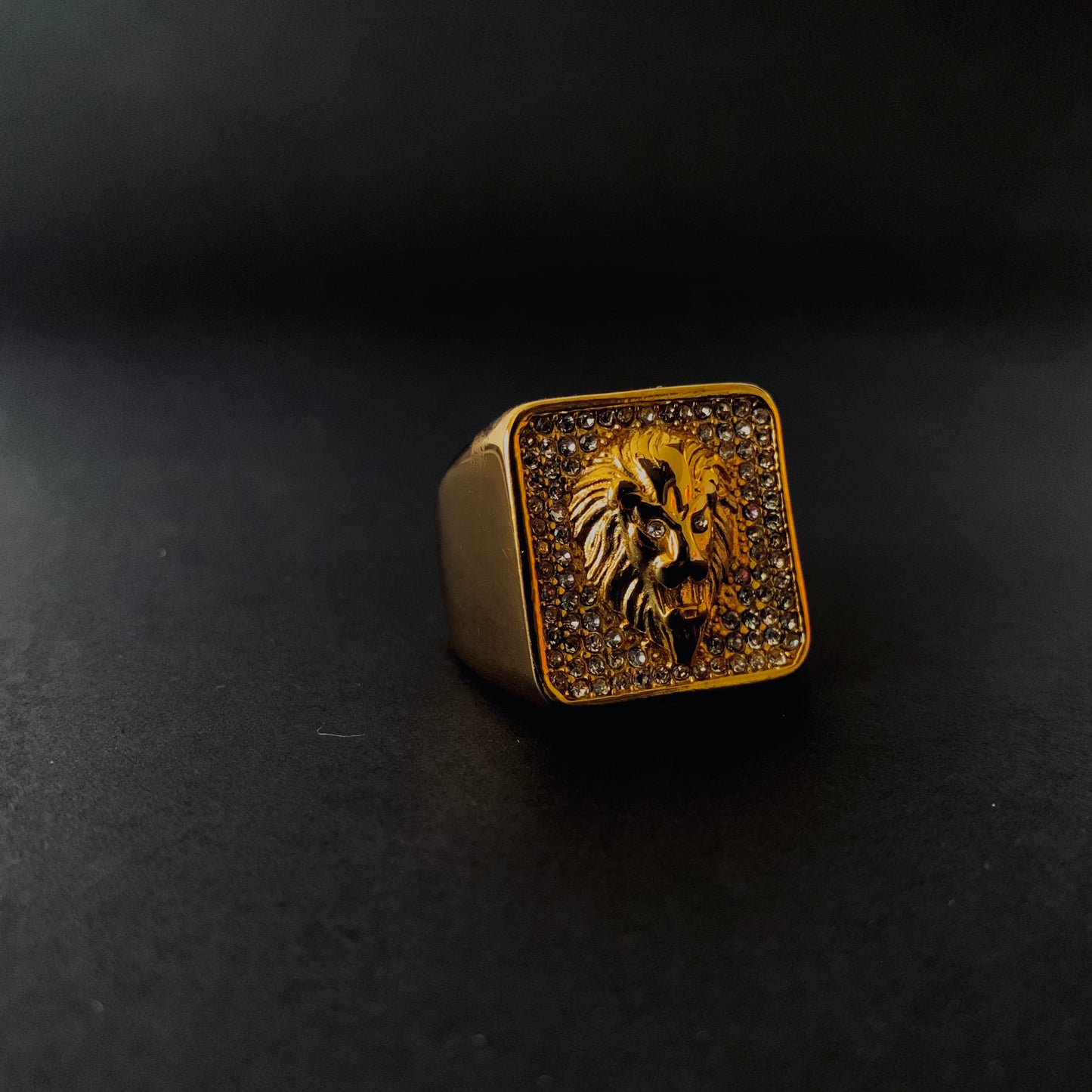 Lion Head Iced-out Ring