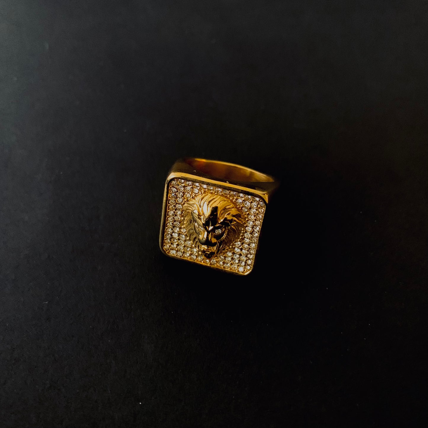 Lion Head Iced-out Ring
