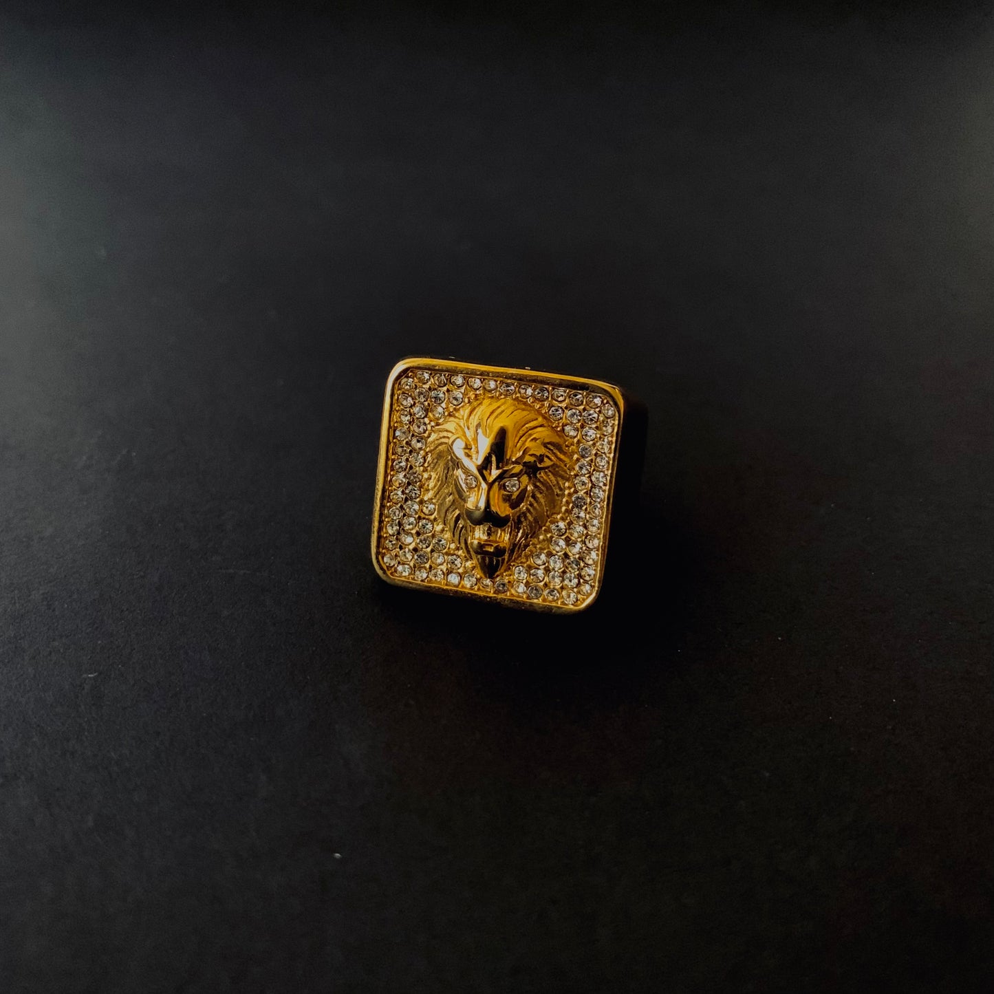 Lion Head Iced-out Ring