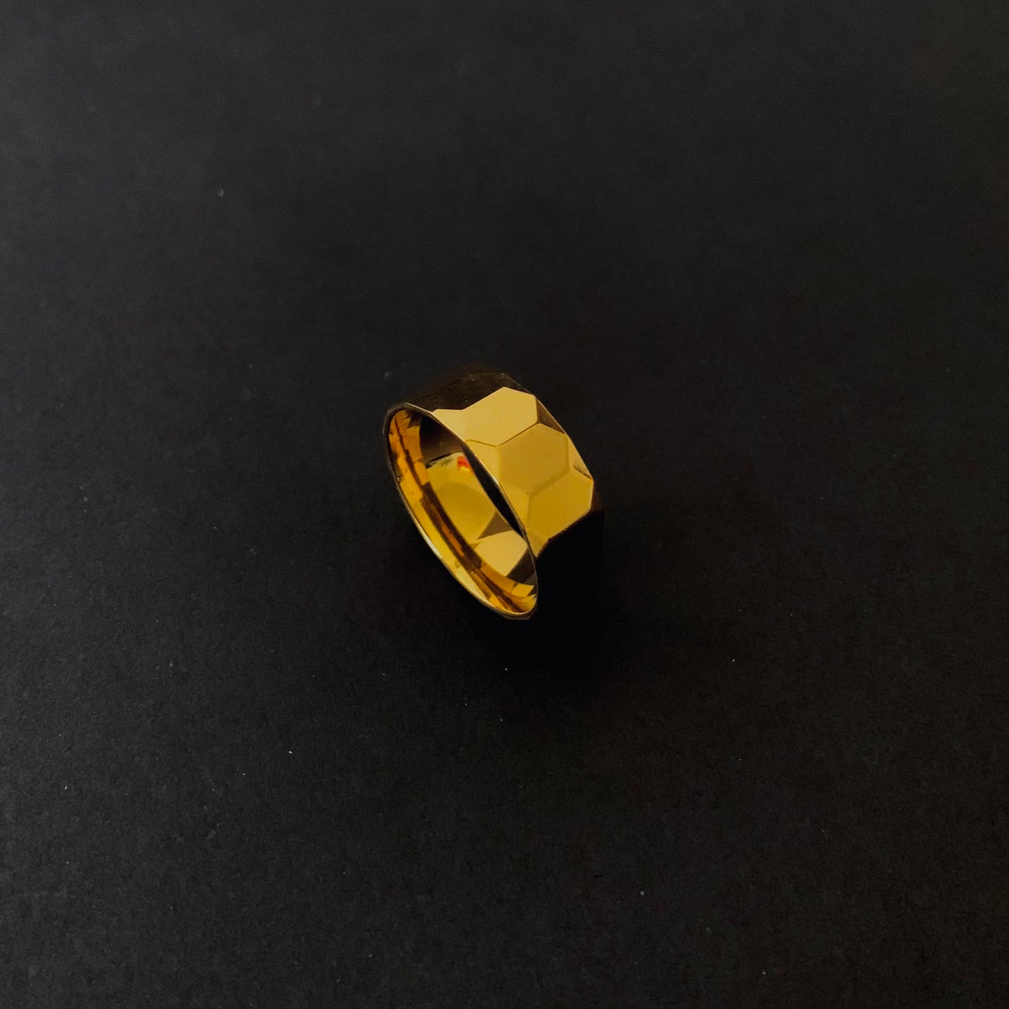 Faceted Golden Ring