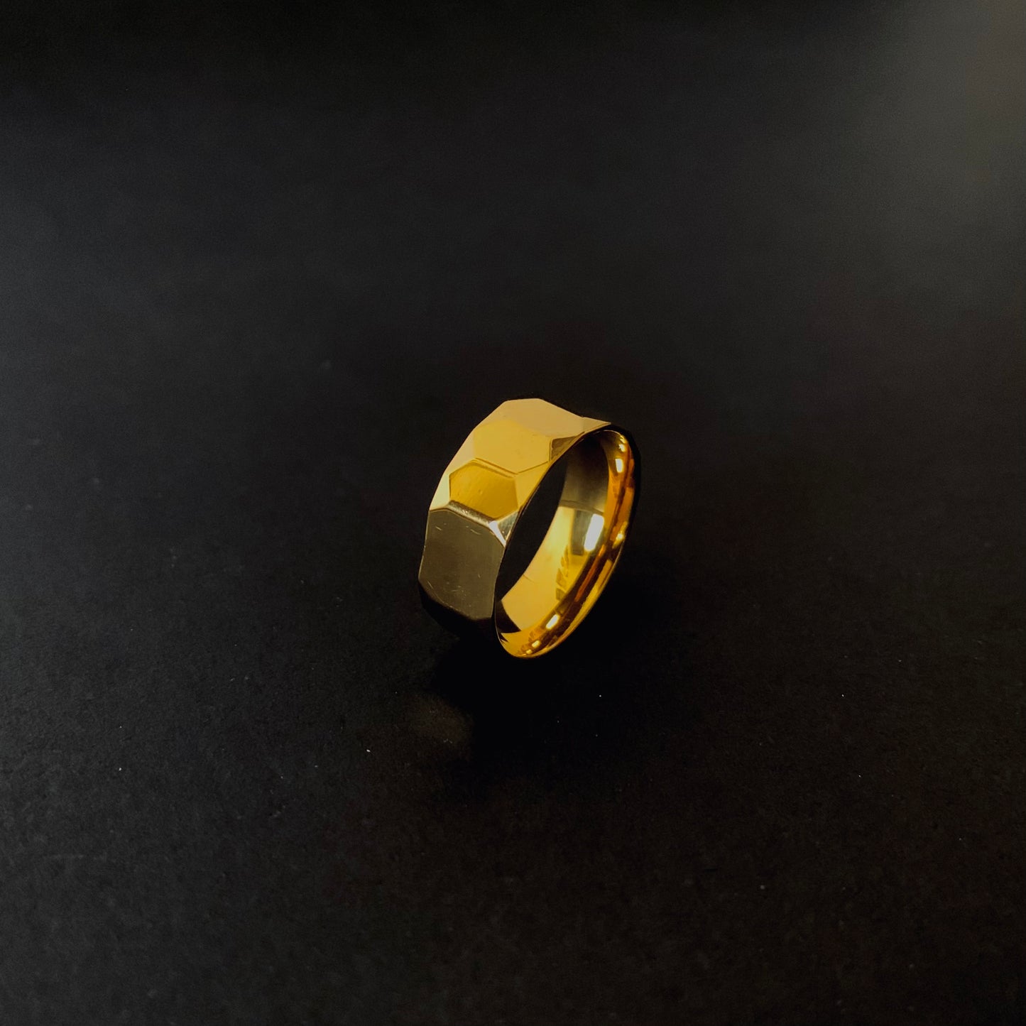 Faceted Golden Ring