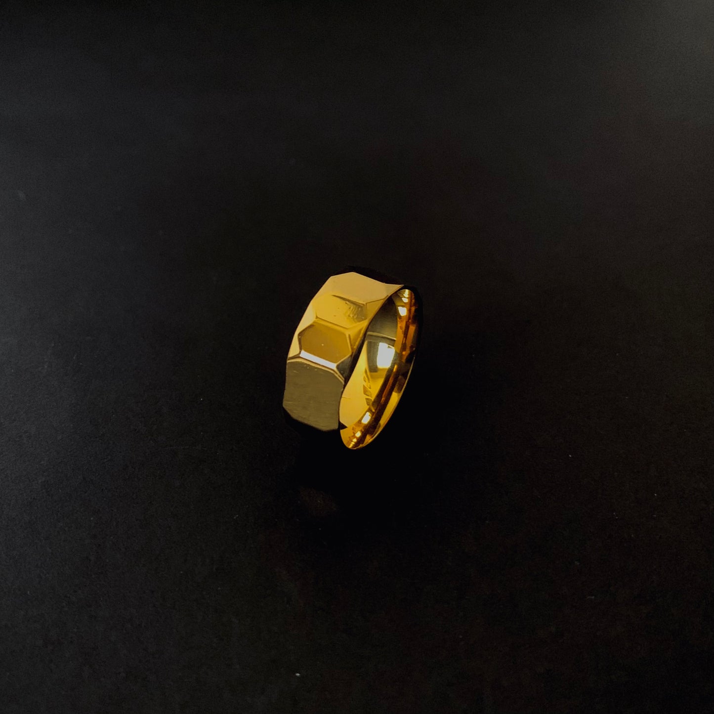 Faceted Golden Ring
