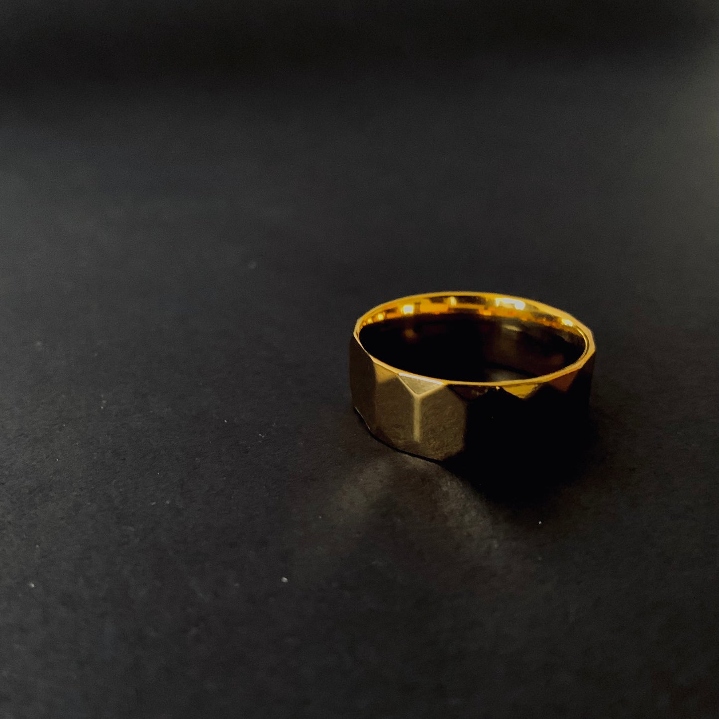 Faceted Golden Ring