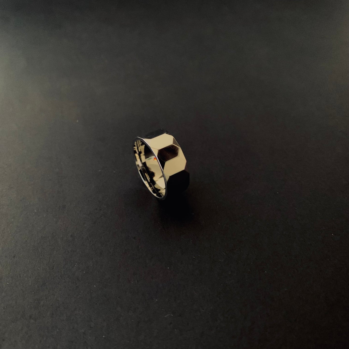Silver Faceted Ring