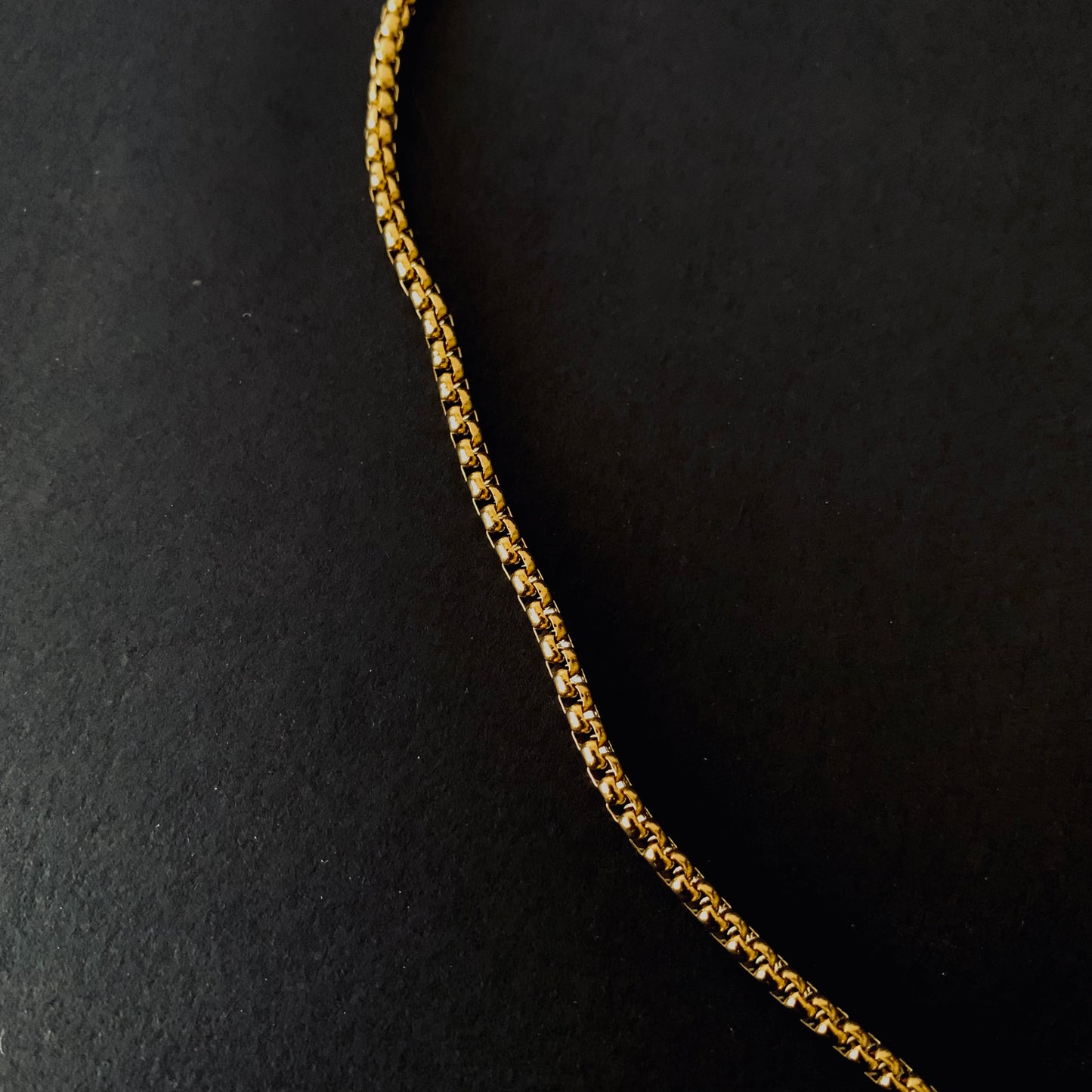 Gold Dog Tag Pendant Necklace