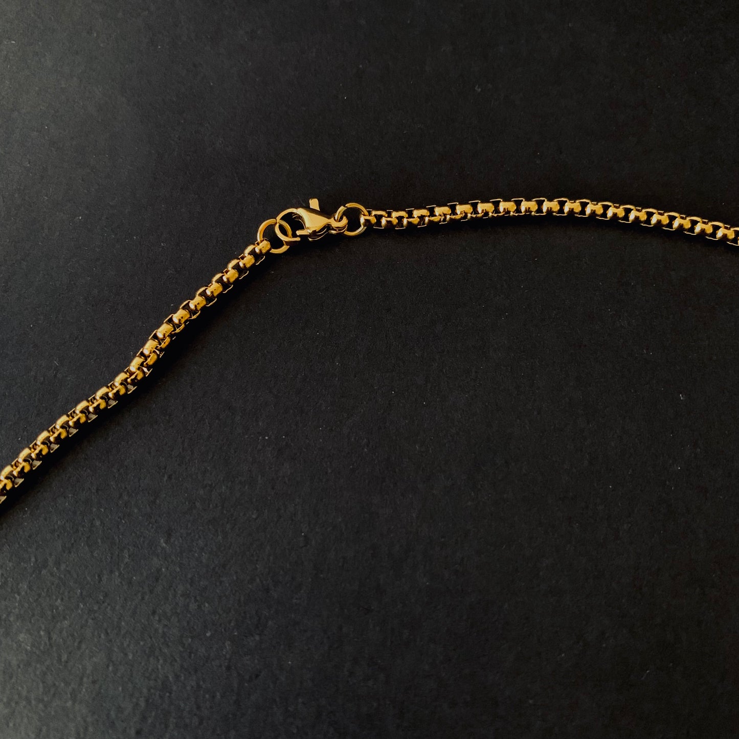 Gold Dog Tag Pendant Necklace