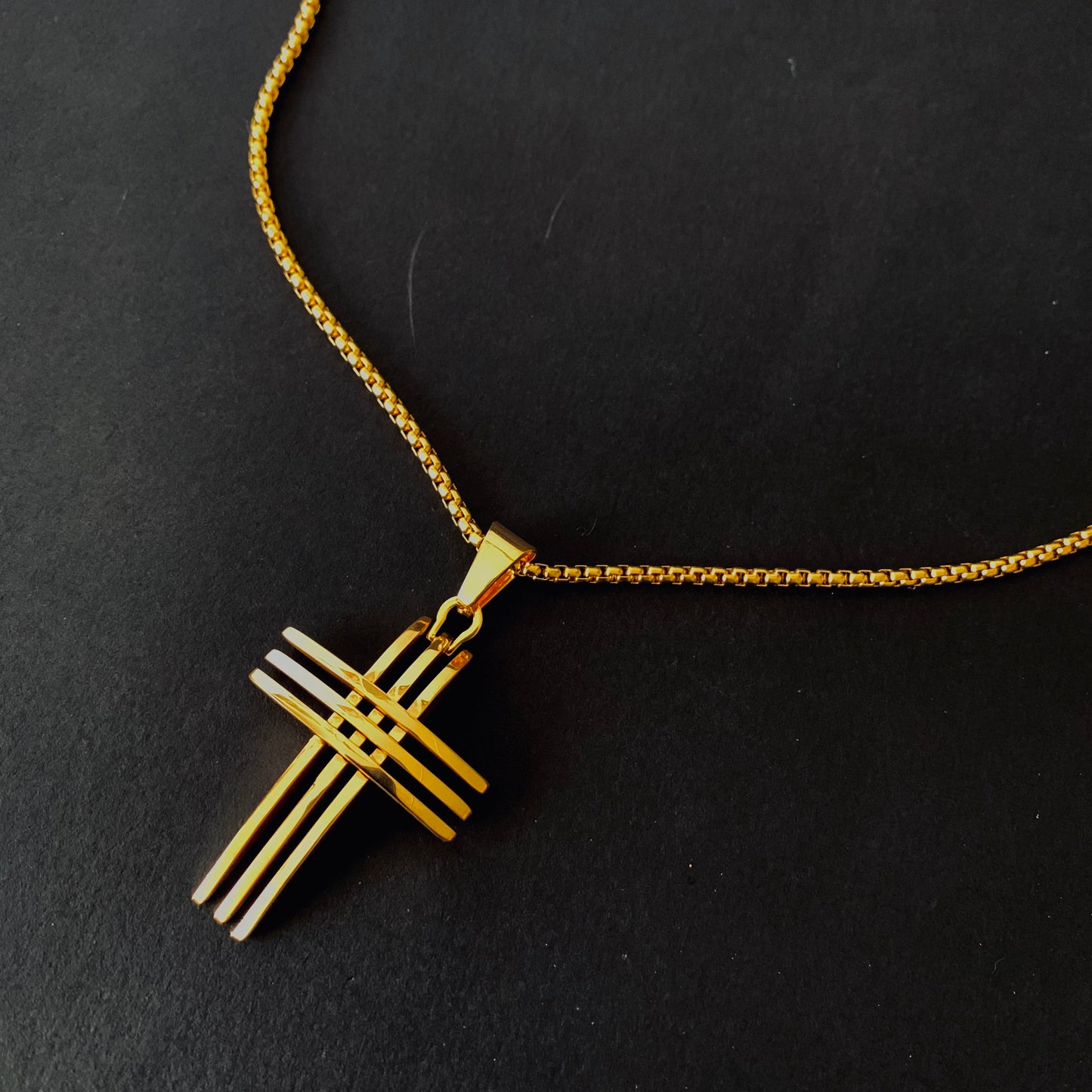 Gold Cross Pendant Necklace