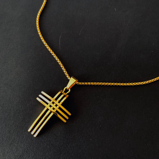 Gold Cross Pendant Necklace