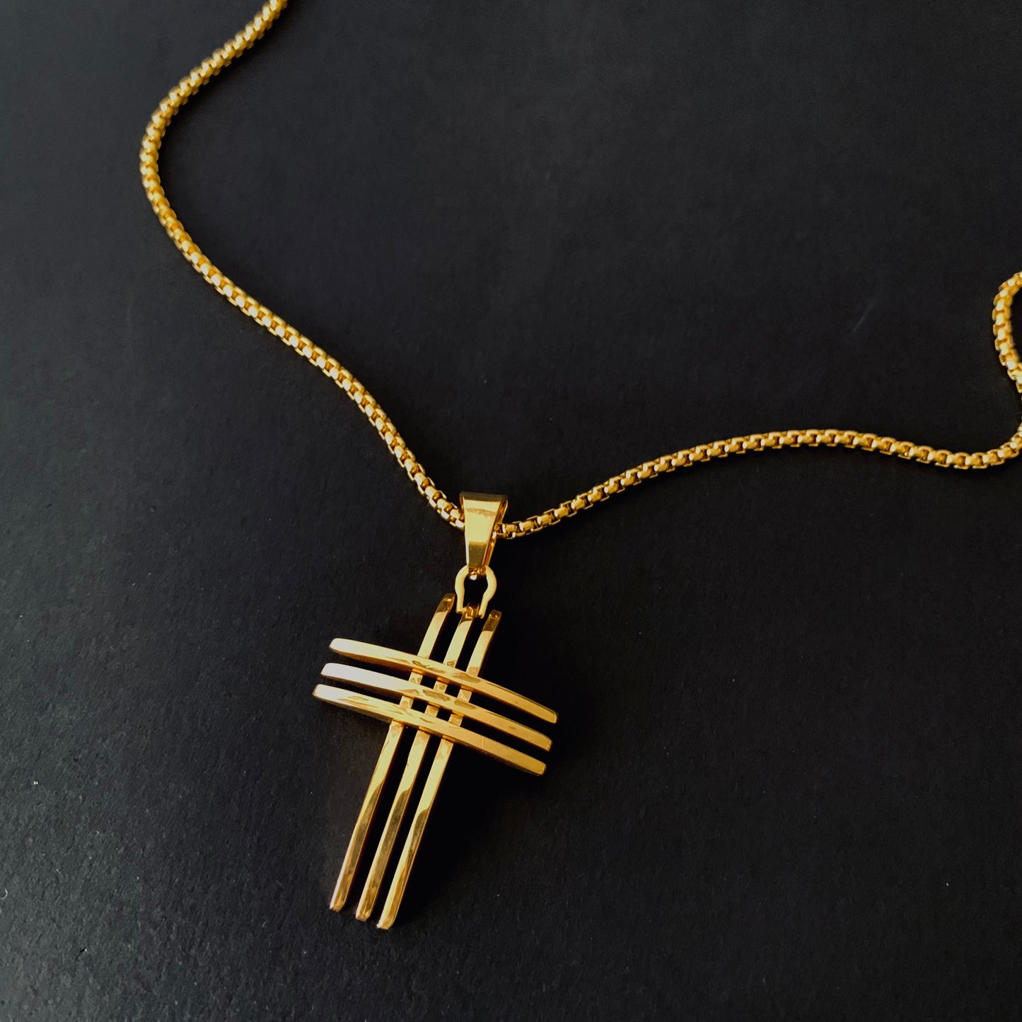 Gold Cross Pendant Necklace