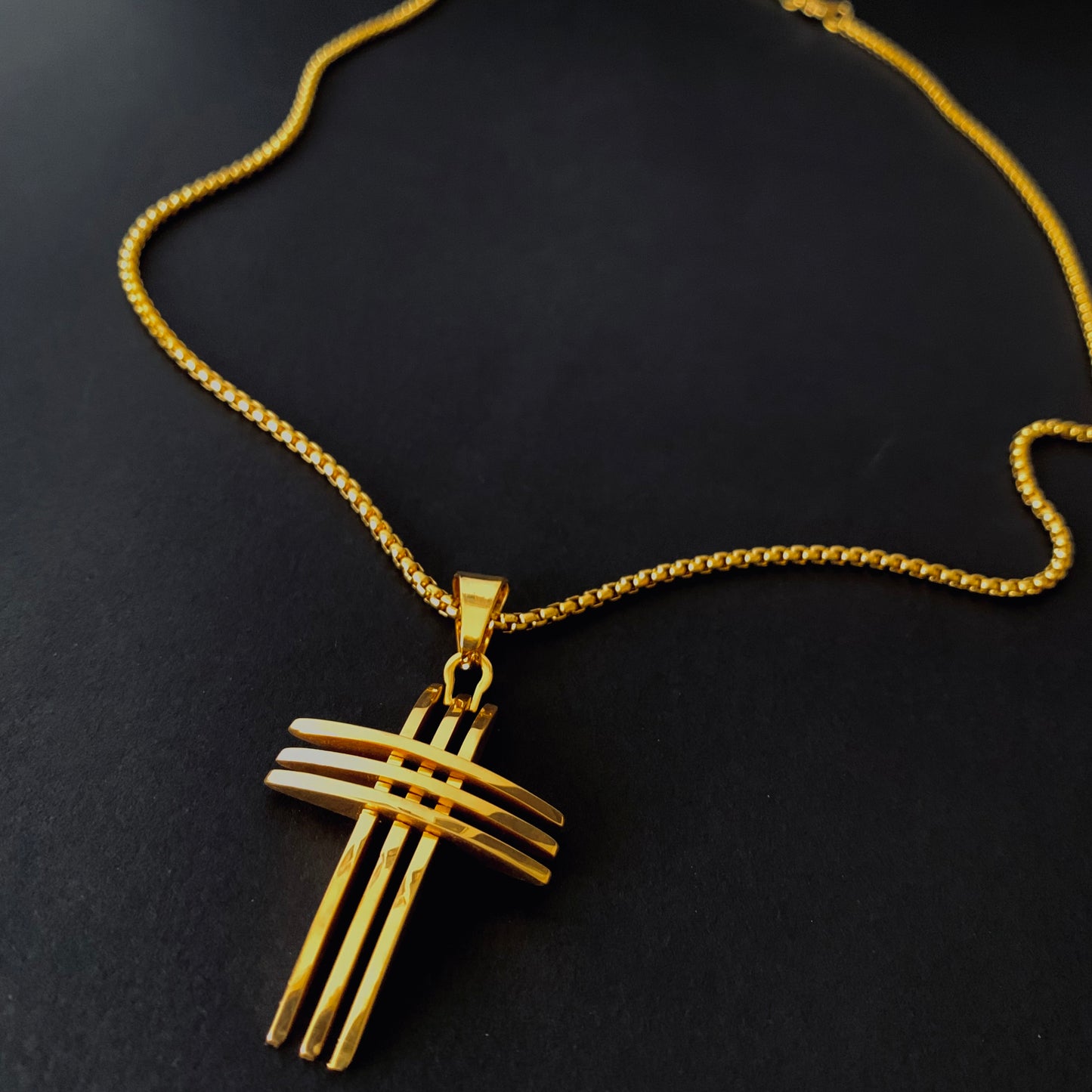 Gold Cross Pendant Necklace