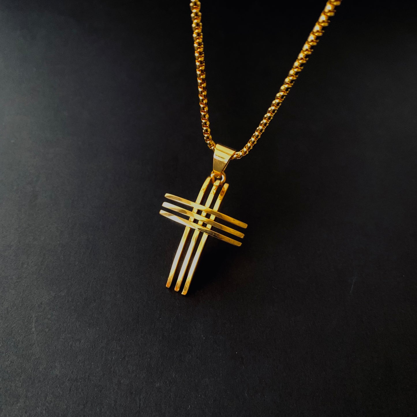 Gold Cross Pendant Necklace