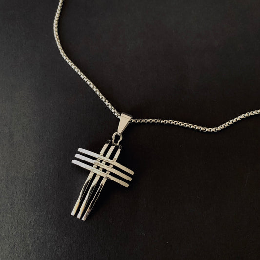 Silver Cross Pendant Necklace