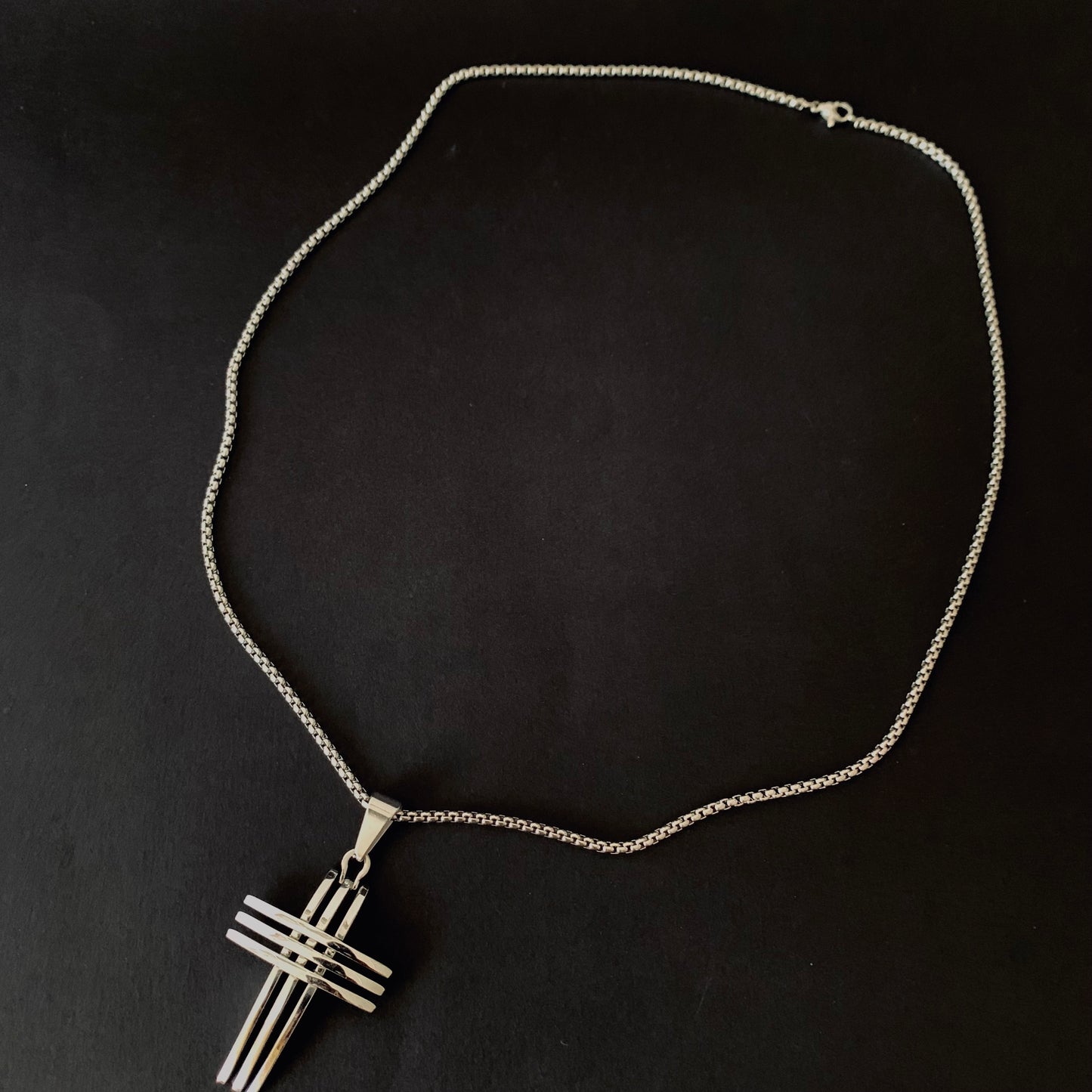 Silver Cross Pendant Necklace