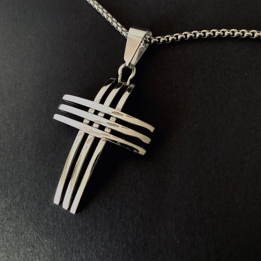 Silver Cross Pendant Necklace