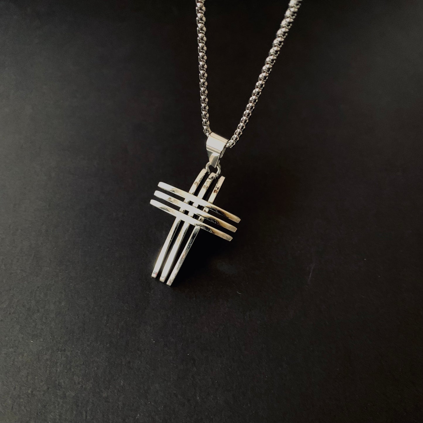 Silver Cross Pendant Necklace